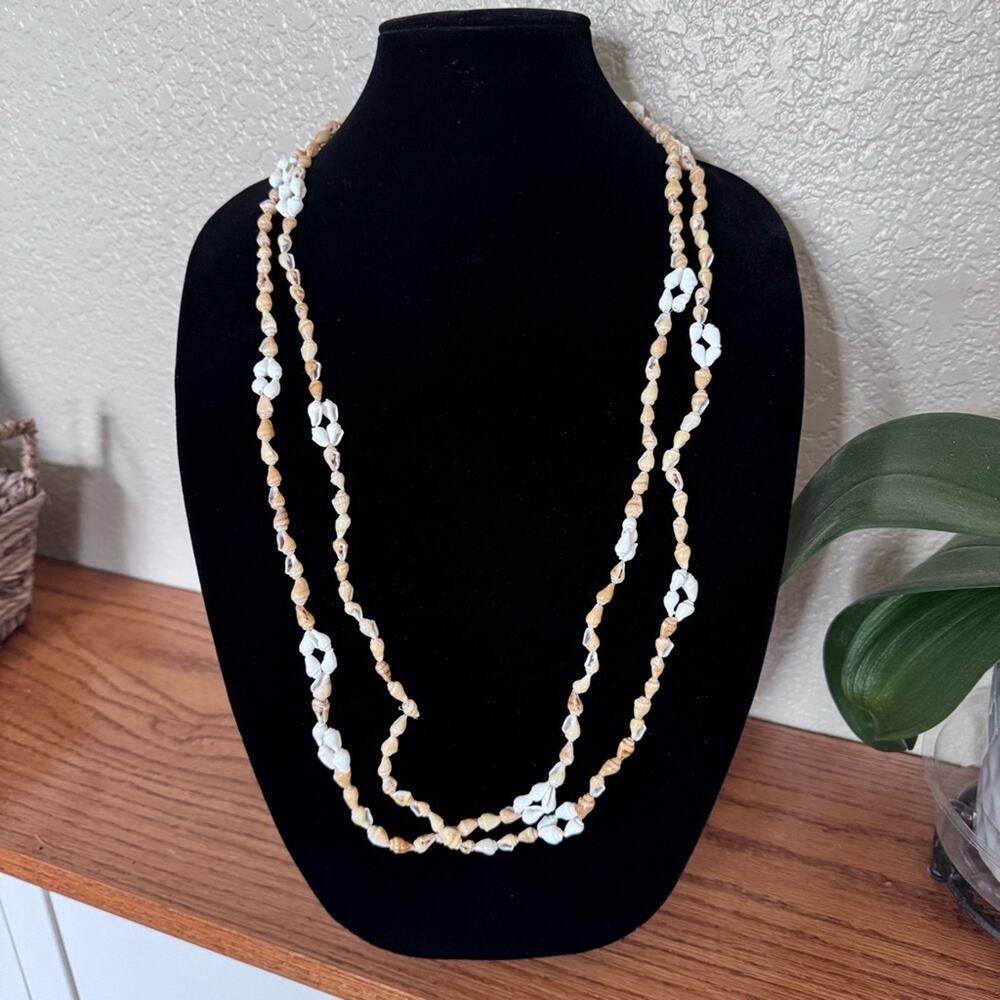 Hawaiian Shell Lei Ritual Necklace Multi Color Lot of 2